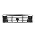 New Premium Replacement Front Center Grille, Gray