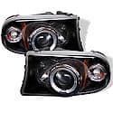 ( Spyder ) Dodge Dakota 97-04/Durango 98-03 1Pc Projector Headlights-LED Halo-Le