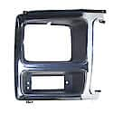 New Premium Replacement Passenger Side Head Light Door, Chrome And Black, For Silver Grille