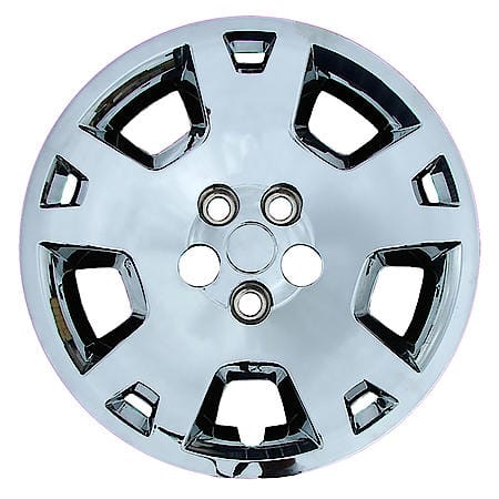 17" Wheel Cover: 5 Spoke, Silver, High Impact Plastic, 4 Pack