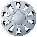 17 Inch, 10 Spoke, Silver, Plastic, Set Of 4, Push On