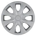 15 Inch, 8 Spoke, Silver Color, Plastic, Set Of 4, Standard Leg