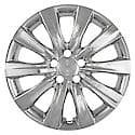 16" Wheel Cover: 10 Spoke, Silver, High Impact Plastic, 4 Pack