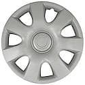 15 Inch, 7 Spoke, Silver, Plastic, Set Of 4, Standard Leg