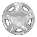 15 Inch, 5 Double Spoke, Silver Color, Plastic, Set Of 4, Standard Leg