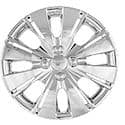 15 Inch, 8 Split Spoke, Silver Color, Plastic, Set Of 4, Spring Steel Clip