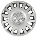 16" Wheel Cover: 14 Spoke, Silver, High Impact Plastic, 4 Pack