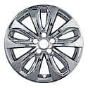 18 Inch, 5 Double Spokes, Snap-On, Plated, Chrome, Abs Plastic, Set Of 4