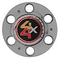 Chrome Plated With 4X4 Logo On 4, Aluminum, Set Of 4