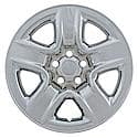 17 Inch, 5 Spoke, Chrome Plated, Plastic, Set Of 4, Compatible With Steel Wheels