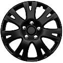 16 Inch, 7 Split Spoke, Gloss Black, Plastic, Set Of 4, Bolt On