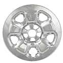 17 Inch, 5 Spoke, Chrome Plated, Plastic, Set Of 4, Compatible With Steel Wheels