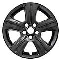 17 Inch, 5 Split Spokes, Snap-On, Painted, Gloss Black, Abs Plastic, Set Of 4