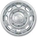 17 Inch, 8 Slot, Chrome Plated, Plastic, Set Of 4, Compatible With Steel Wheels