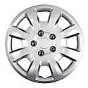 16 Inch, 8 Spoke, Silver Color, Plastic, Set Of 4, Standard Leg