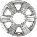 17", 6 Spoke, Chrome Plated, Plastic, Set Of 4, Not Compatible With Steel Wheels