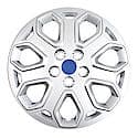 16" Wheel Cover: 7 Spoke, Silver, High Impact Plastic, 4 Pack