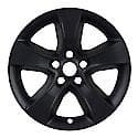 17 Inch, 5 Spokes, Snap-On, Painted, Gloss Black, Abs Plastic, Set Of 4