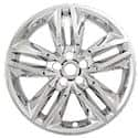 18", 5 Double Spoke, Chrome, Plastic, Set Of 4, Not Compatible With Steel Wheels