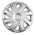 14 Inch, 8 Directional Spoke, Silver Color, Plastic, Set Of 4, Standard Leg