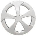 15 Inch, 5 Spoke, Silver Color, Plastic, Set Of 4, Standard Leg