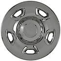 17 Inch, 5 Flat Spokes, Snap-On, Plated, Chrome, Abs Plastic, Set Of 4