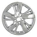 17 Inch, 5 Double Spokes, Snap-On, Plated, Chrome, Abs Plastic, Set Of 4