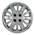 15 Inch, 12 Spoke, Chrome Plated, Plastic, Set Of 4, Lug Covers