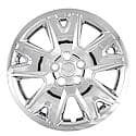 17 Inch, 5 Split Spoke, Chrome Plated, Plastic, Set Of 4, Bolt On