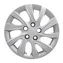 16 Inch, 10 Twist Spoke, Silver Color, Plastic, Set Of 4, Bolt On