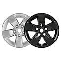 Wheel Cover, Imposter Series, 17 Inch, 5 Spoke, Fits OE Wheel, Gloss Black, Set Of 4