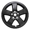 16 Inch, 5 Spokes, Snap-On, Painted, Gloss Black, Abs Plastic, Set Of 4