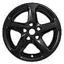 16 Inch, 5 Spokes, Snap-On, Painted, Gloss Black, Abs Plastic, Set Of 4