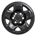 16 Inch, 5 Spokes, Snap-On, Painted, Gloss Black, Abs Plastic, Set Of 4