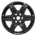 17", 6 Spoke, Gloss Black, Plastic, Set Of 4, Not Compatible With Steel Wheels