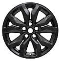 18", 10 Spoke, Gloss Black, Plastic, Set Of 4, Not Compatible With Steel Wheels