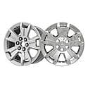 17", 5 Spoke, Chrome Plated, Plastic, Set Of 4, Not Compatible With Steel Wheels