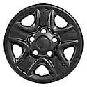 18 Inch, 5 Spokes, Snap-On, Painted, Gloss Black, Abs Plastic, Set Of 4