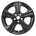 17 Inch, 5 Spokes, Snap-On, Painted, Gloss Black, Abs Plastic, Set Of 4