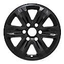 17 Inch, 6 Spokes, Snap-On, Painted, Gloss Black, Abs Plastic, Set Of 4