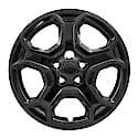 17 Inch, 5 Spoke, Black, Plastic, Set Of 4