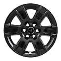 20", 6 Spoke, Gloss Black, Plastic, Set Of 4, Not Compatible With Steel Wheels