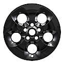 18 Inch, 5 Spokes, Snap-On, Painted, Gloss Black, Abs Plastic, Set Of 4