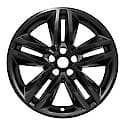 18", 5 Double Spoke, Black, Plastic, Set Of 4, Not Compatible With Steel Wheels