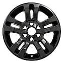 18", 5 Double Spoke, Gloss Black, Plastic, Set Of 4