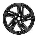 18", 5 Spoke, Gloss Black, Plastic, Set Of 4, Not Compatible With Steel Wheels