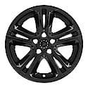 16", 5 Double Spoke, Gloss Black, Plastic, Set Of 4