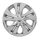 15" Wheel Cover: 5 Spoke, Silver, High Impact Plastic, 4 Pack