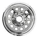 17 Inch, 6 Spoke, Chrome Plated, Plastic, Set Of 4, For Steel Wheels