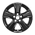 17 Inch, 5 V Spokes, Snap-On, Painted, Gloss Black, Abs Plastic, Set Of 4